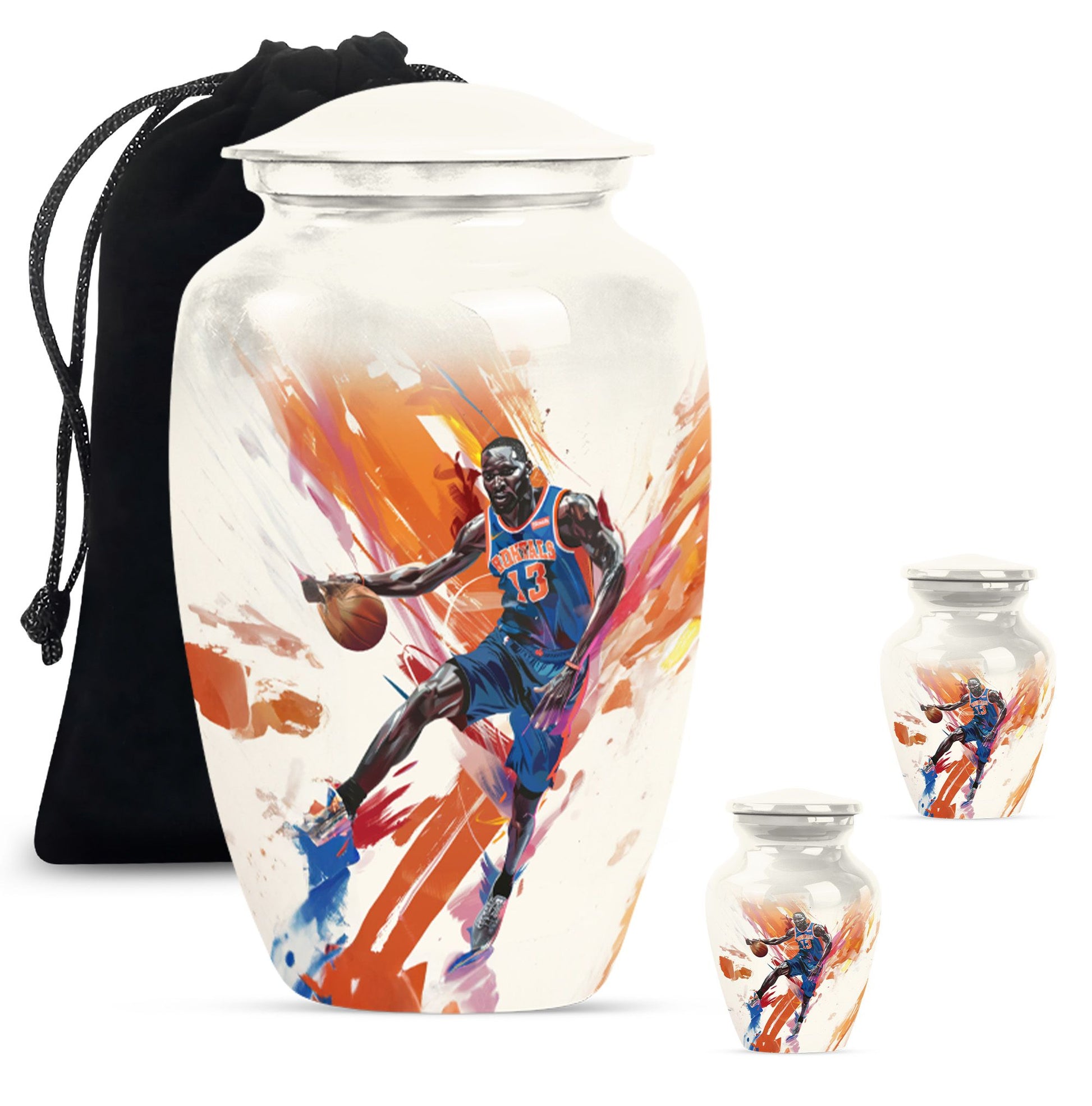 Basketball Metal Urns For Human Ashes Funeral, Ashes Cremation Urn