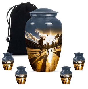 Basketball Double Urns Teardrop, Heart Shape Urn