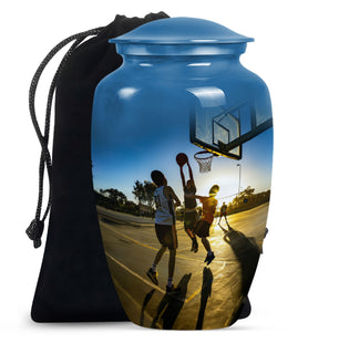 Basketball Urn For Ashes Adult Teardrop, Heart Cremation Urn For Ashes