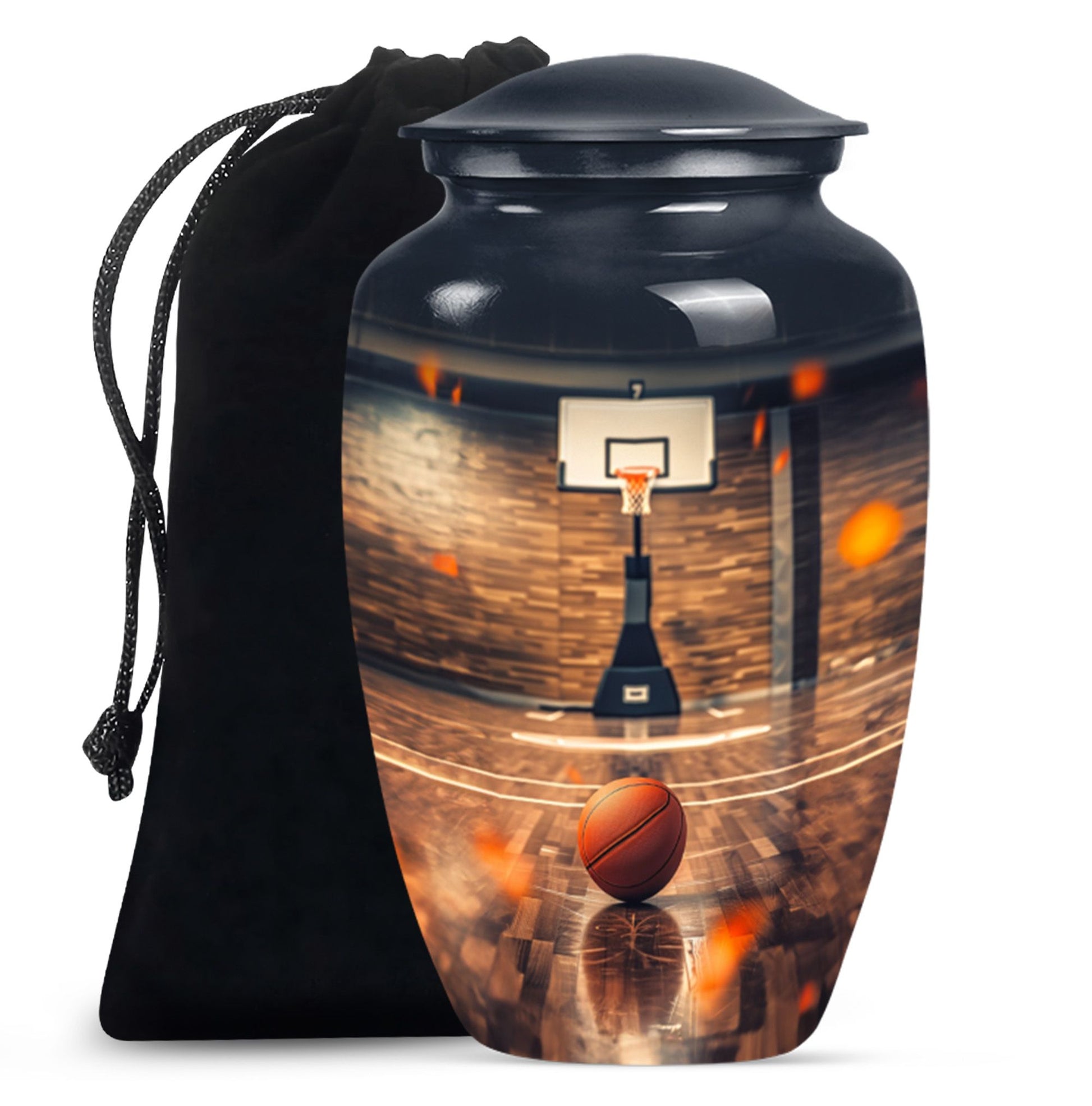 Basketball Burial Urn Teardrop, Heart Cremation Urn