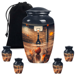 Basketball Burial Urn Teardrop, Heart Cremation Urn