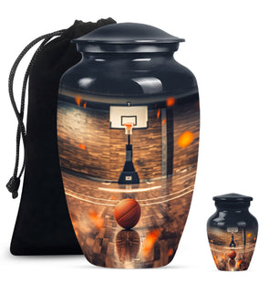 Basketball Burial Urn Teardrop, Heart Cremation Urn