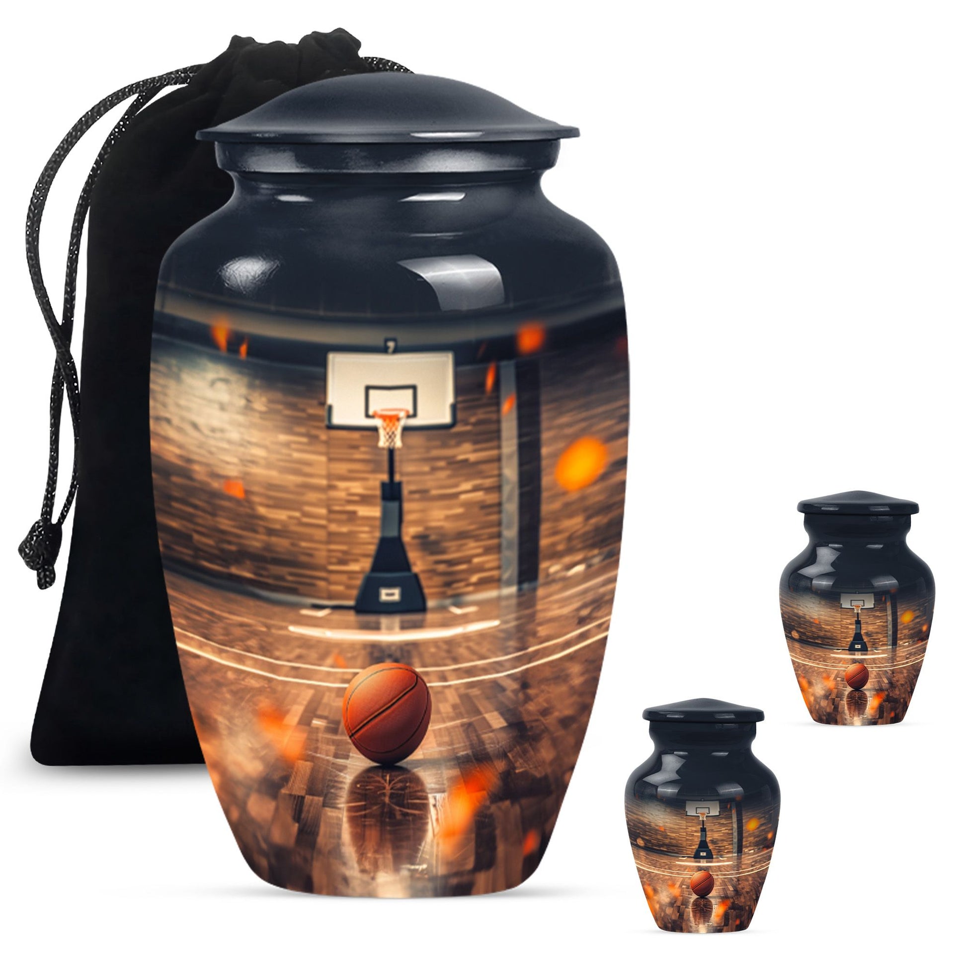 Basketball Burial Urn Teardrop, Heart Cremation Urn