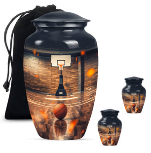 Basketball Burial Urn Teardrop, Heart Cremation Urn