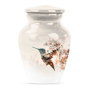 Humming Bird Small Urn For Human Ashes Funeral, Ashes Cremation Urn
