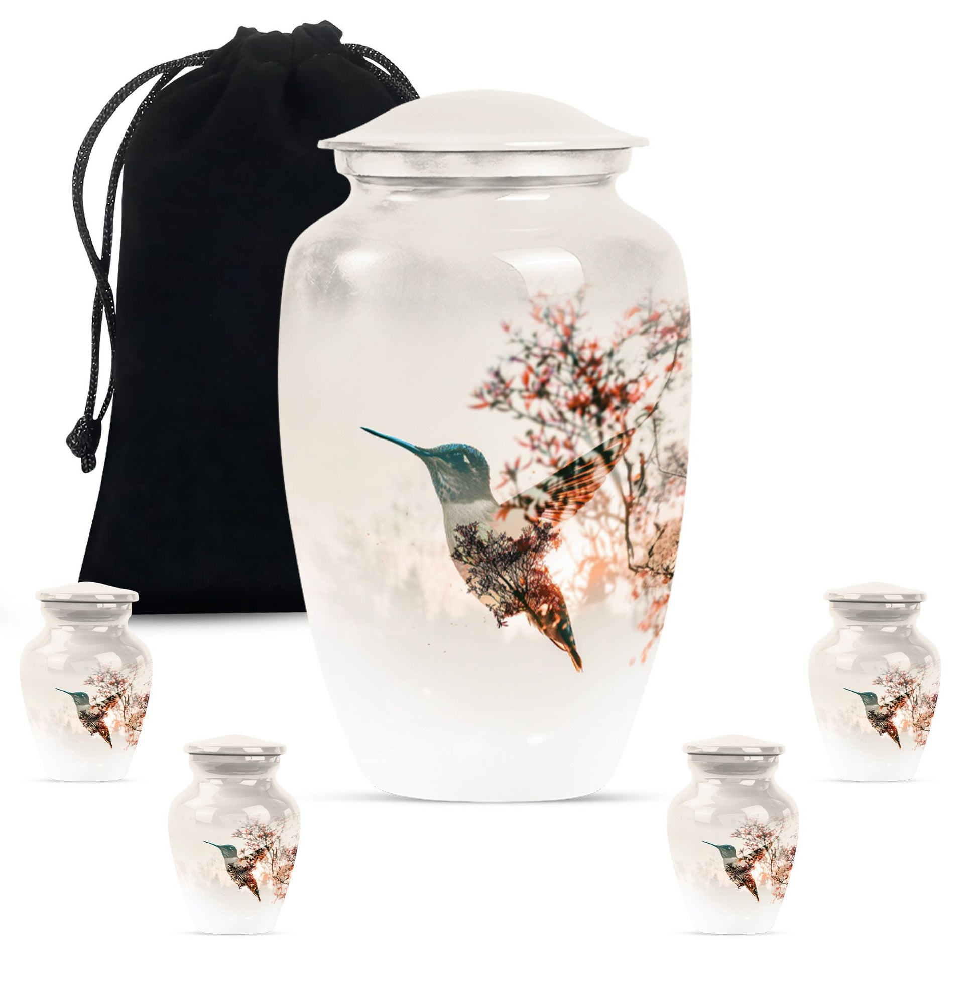 Humming Bird Small Urn For Human Ashes Funeral, Ashes Cremation Urn
