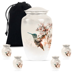 Humming Bird Small Urn For Human Ashes Funeral, Ashes Cremation Urn