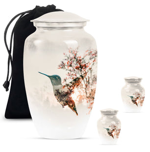 Humming Bird Small Urn For Human Ashes Funeral, Ashes Cremation Urn