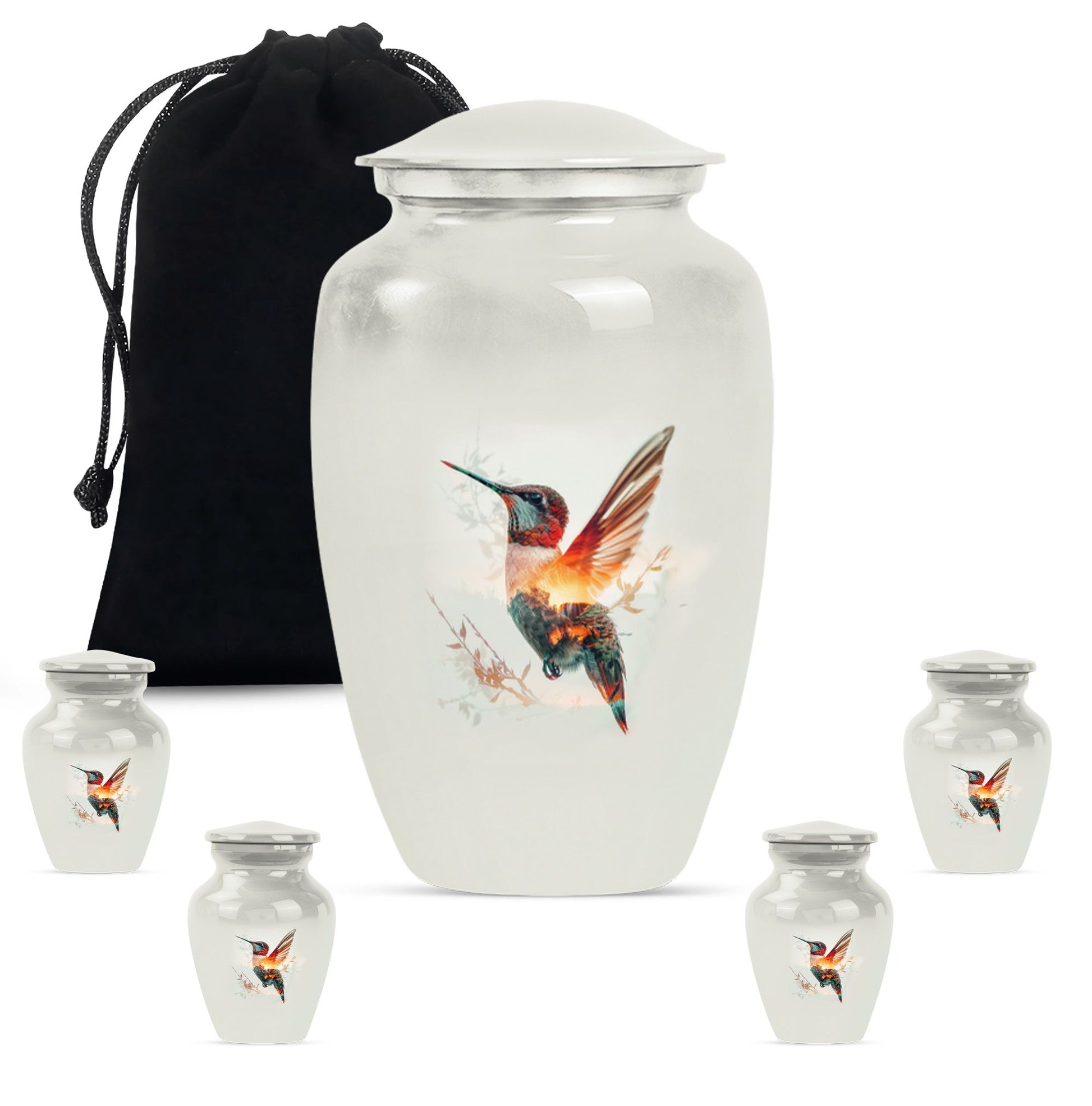 Humming Bird Decorative Urn For Ashes Funeral, Ashes Cremation Urn