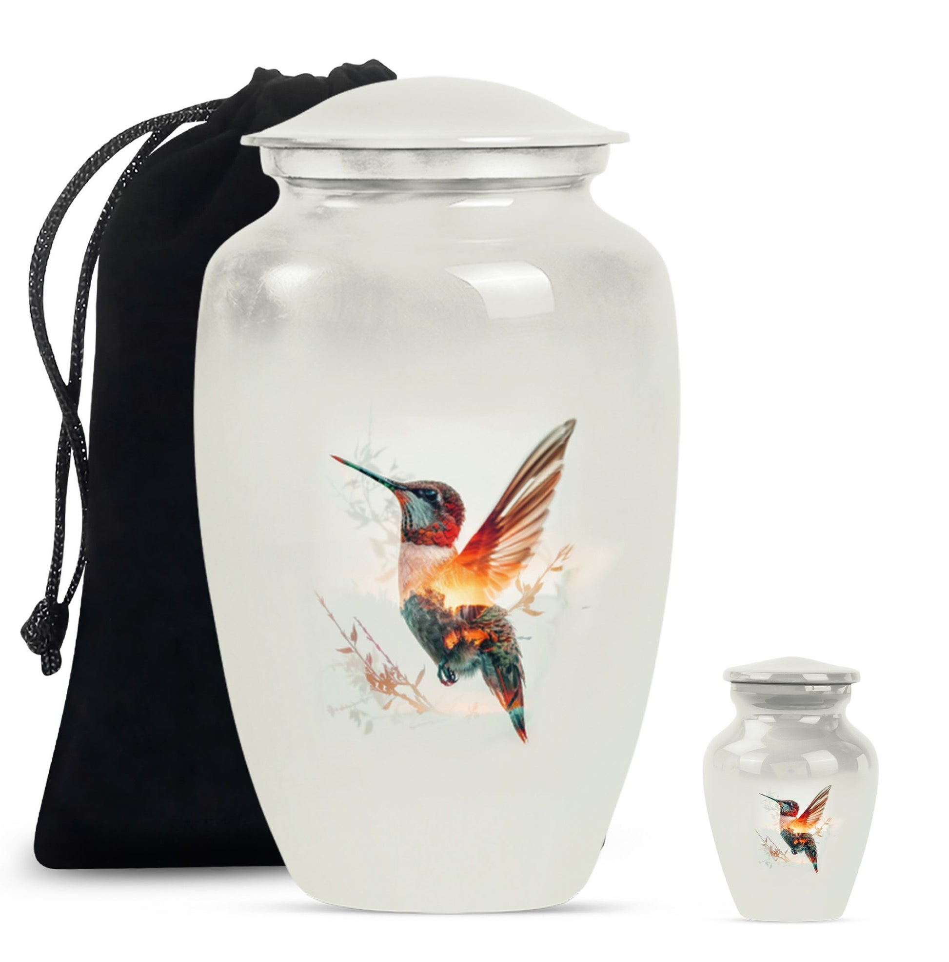 Humming Bird Decorative Urn For Ashes Funeral, Ashes Cremation Urn