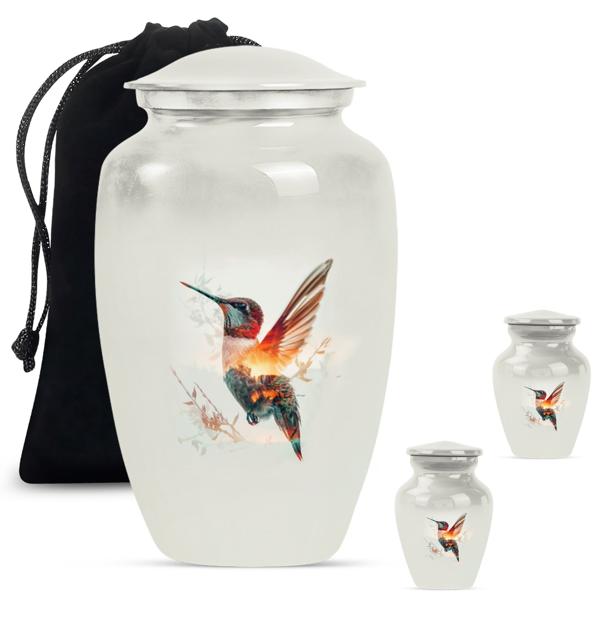 Humming Bird Decorative Urn For Ashes Funeral, Ashes Cremation Urn