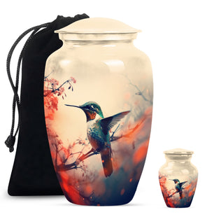 Humming Bird Cremation Urns For Burial Large Funeral, Ashes Urn
