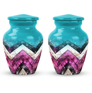 Pattern Small Ashes Keepsake Teardrop, Heart Cremation Urn