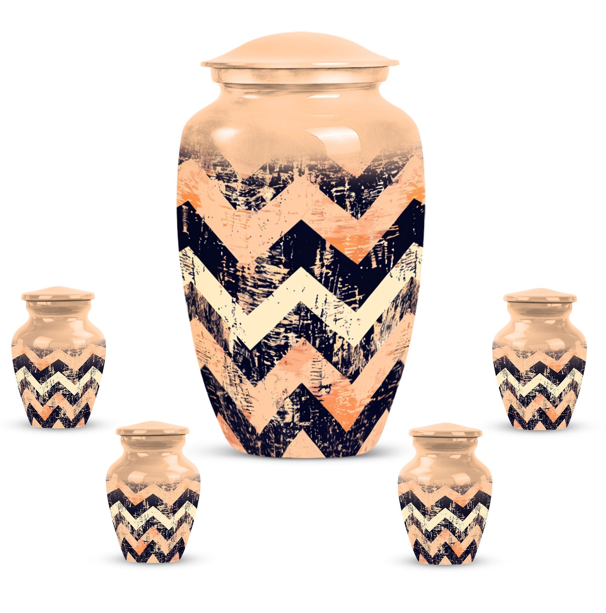 Pattern Adult Male Urn For Ashes Large Teardrop, Heart Urn For Ashes
