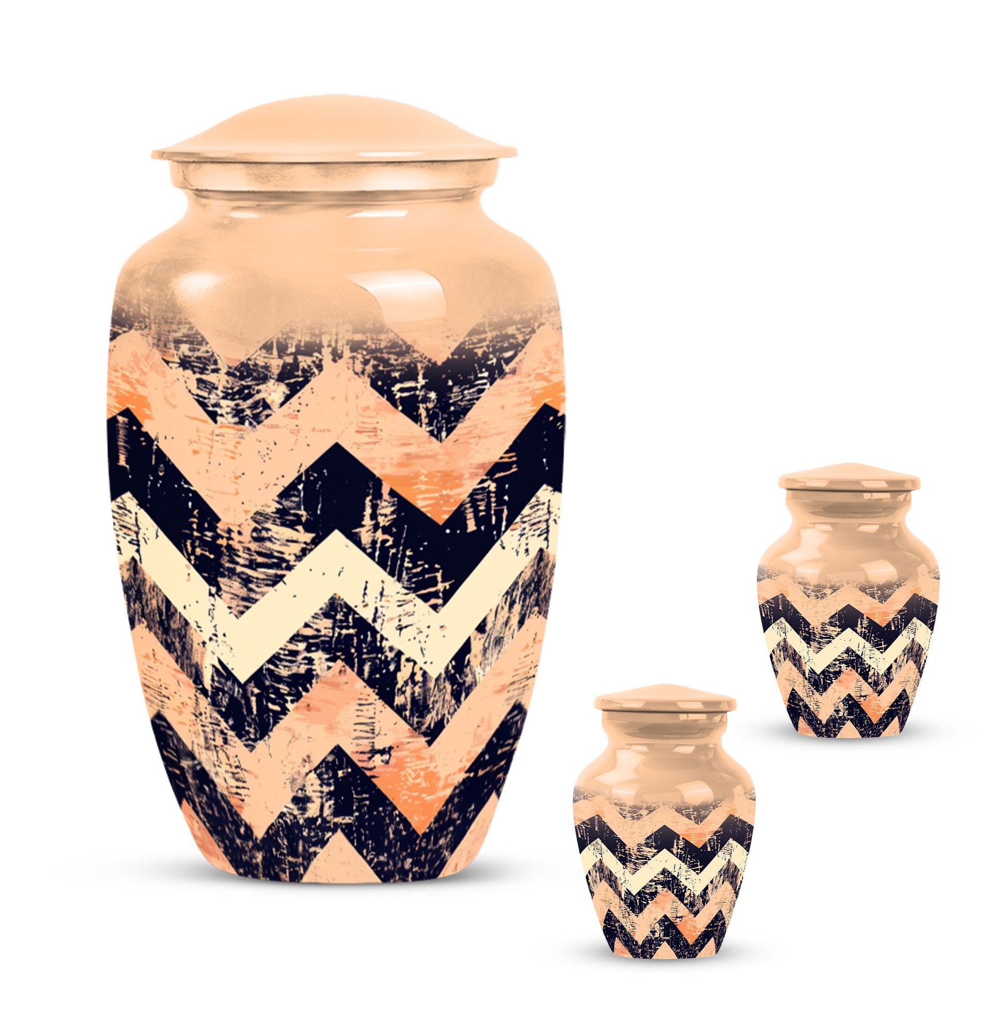 Pattern Adult Male Urn For Ashes Large Teardrop, Heart Urn For Ashes