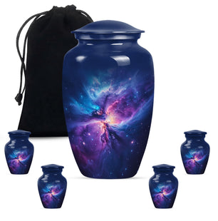 Galaxy Adult Size Urn Teardrop, Heart Cremation Urn For Ashes