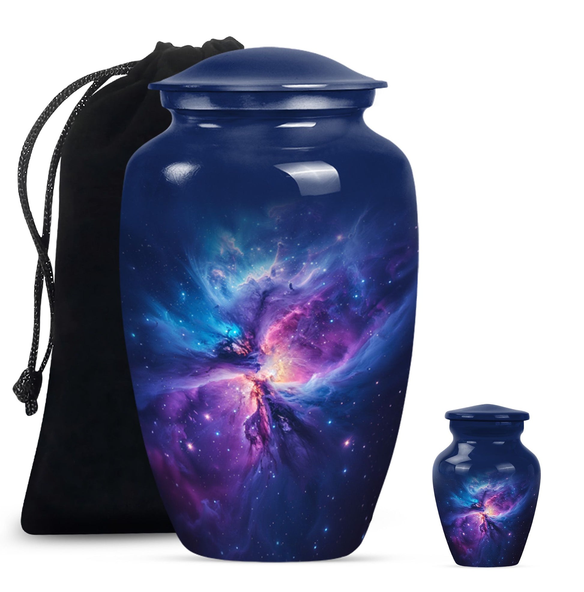 Galaxy Adult Size Urn Teardrop, Heart Cremation Urn For Ashes