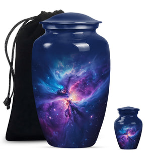 Galaxy Adult Size Urn Teardrop, Heart Cremation Urn For Ashes