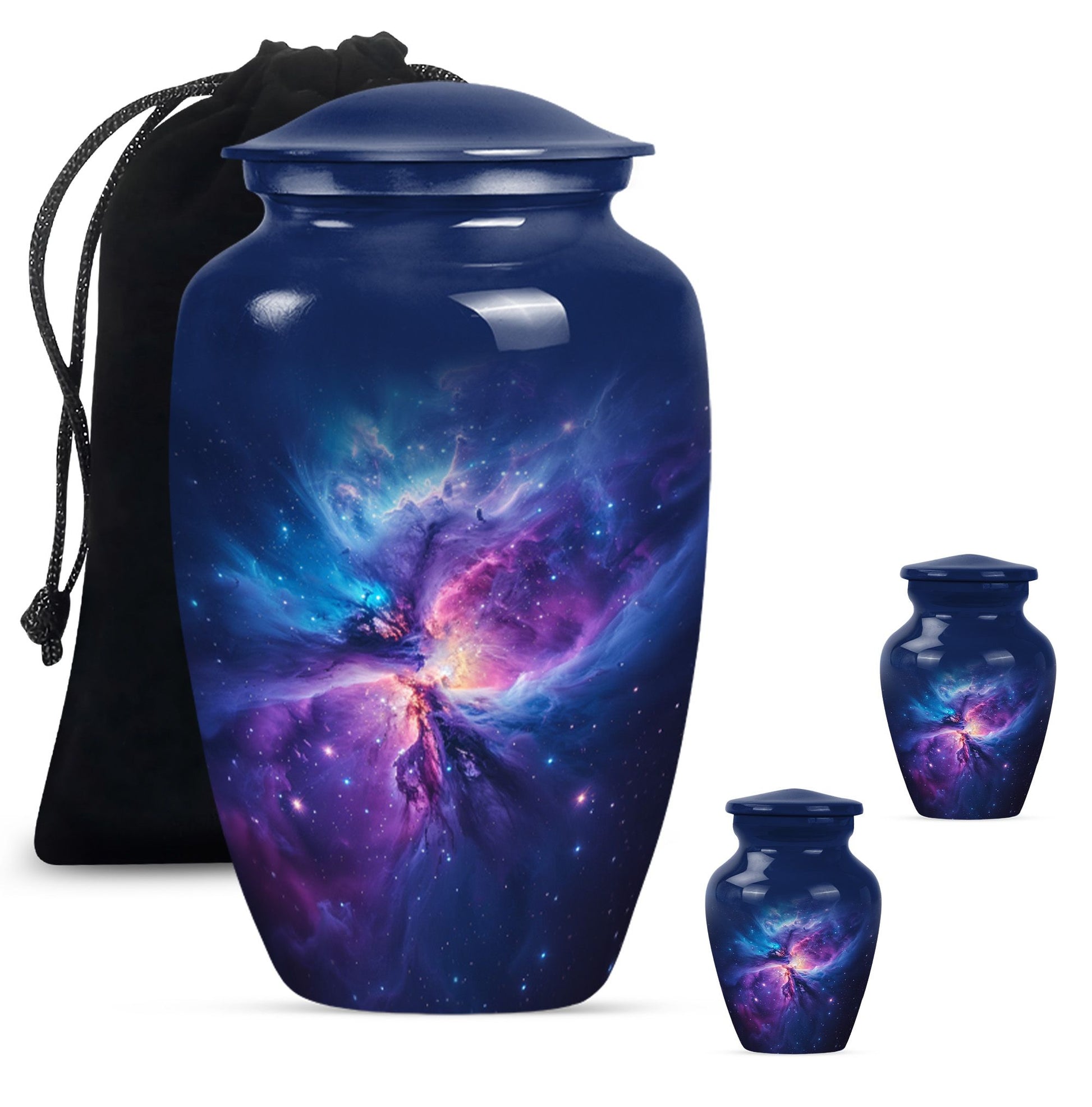 Galaxy Adult Size Urn Teardrop, Heart Cremation Urn For Ashes