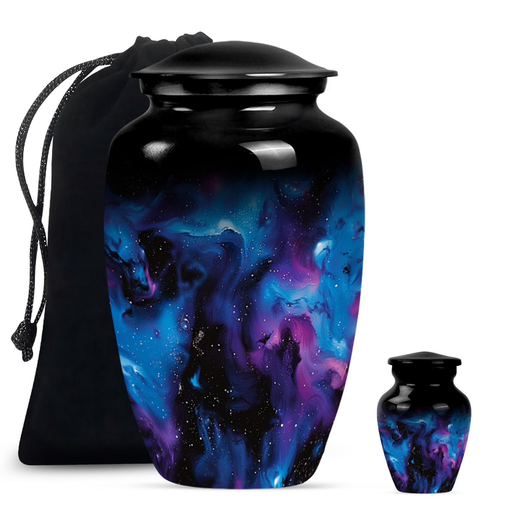 Galaxy Urn For Human Ashes Adult Large Teardrop, Heart Urn For Ashes
