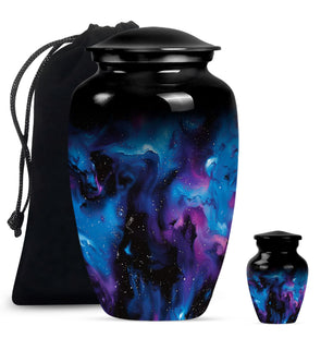 Galaxy Urn For Human Ashes Adult Large Teardrop, Heart Urn For Ashes