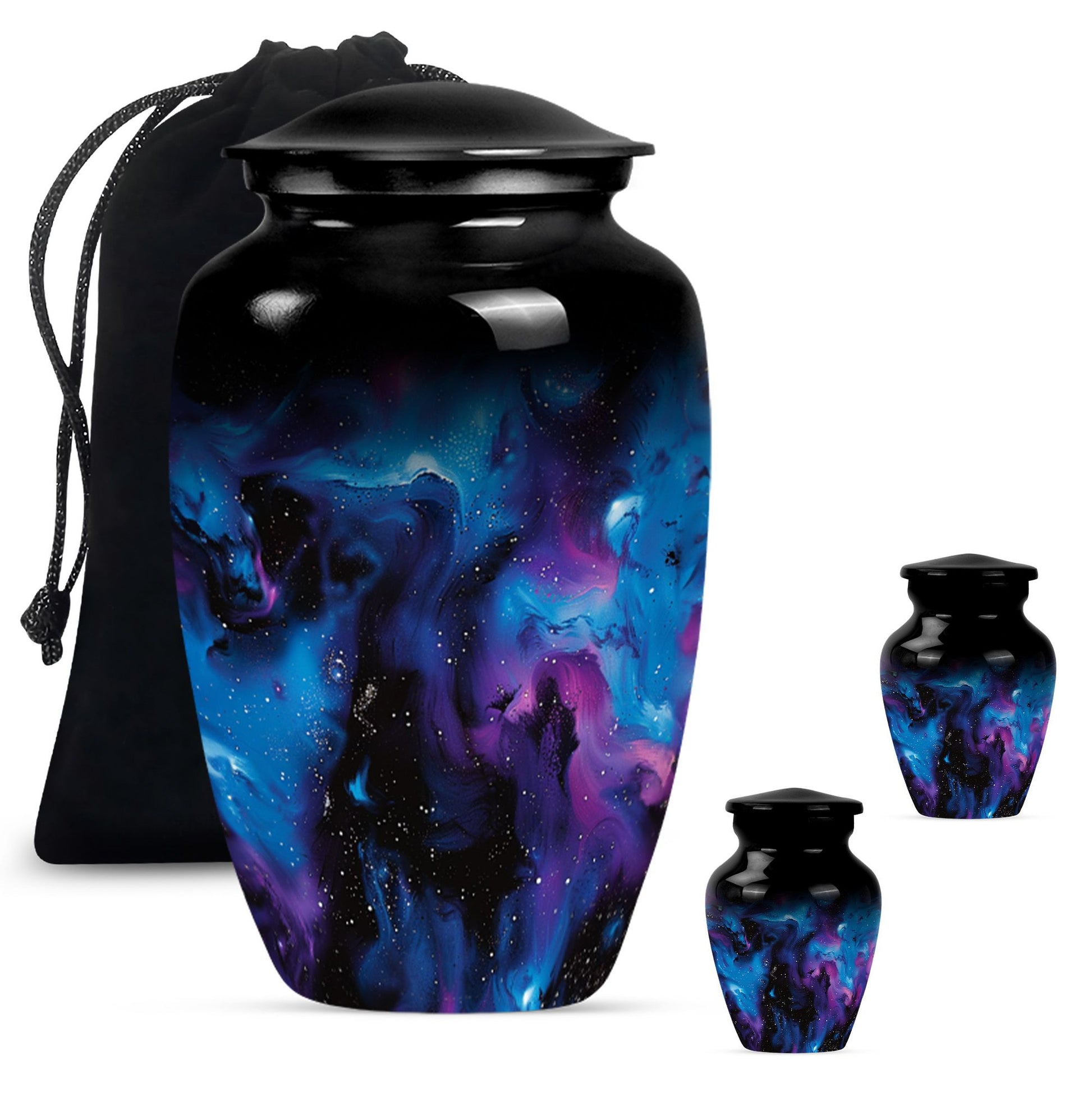 Galaxy Urn For Human Ashes Adult Large Teardrop, Heart Urn For Ashes