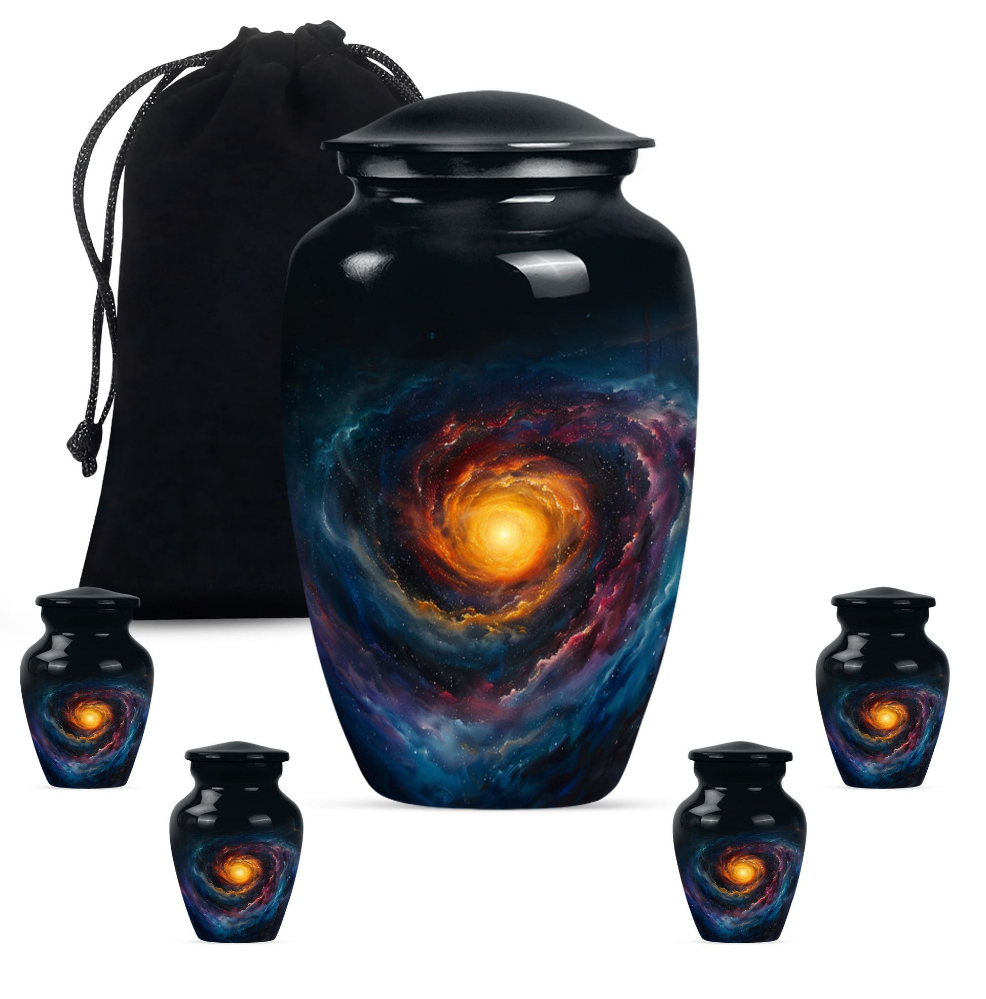 Galaxy Urn For Son Teardrop, Heart Cremation Urn