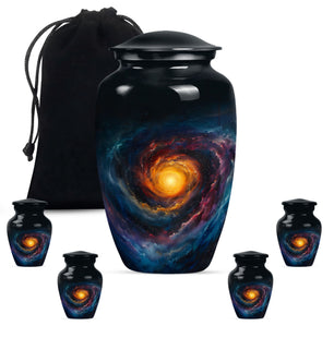 Galaxy Urn For Son Teardrop, Heart Cremation Urn