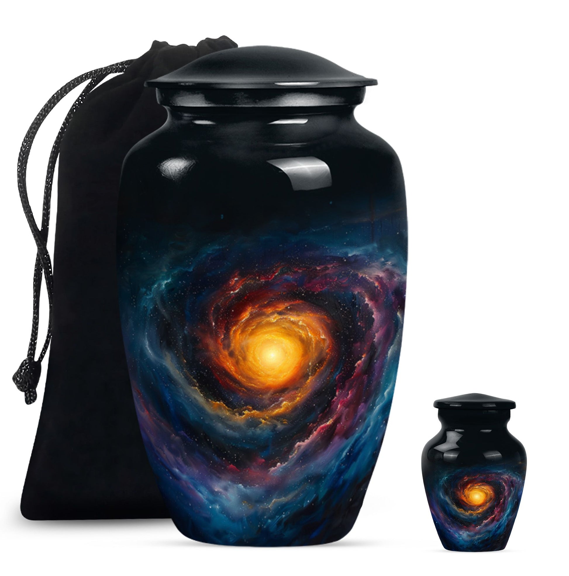 Galaxy Urn For Son Teardrop, Heart Cremation Urn