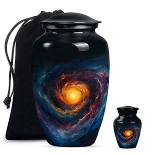 Galaxy Urn For Son Teardrop, Heart Cremation Urn