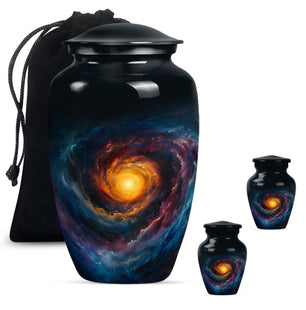 Galaxy Urn For Son Teardrop, Heart Cremation Urn
