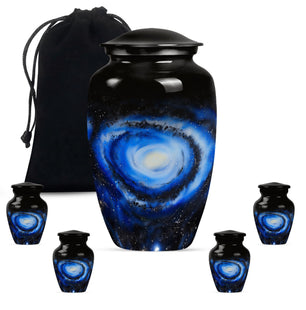 Galaxy Customized Urns For Human Ashes Teardrop, Heart Urn