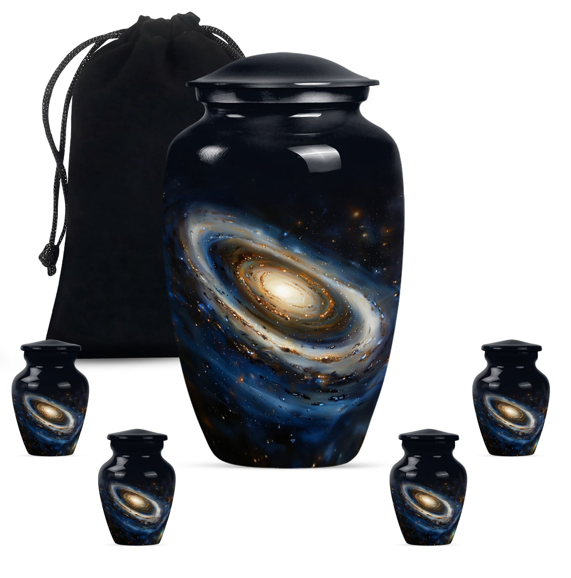Galaxy Medium Urn For Ashes Teardrop, Heart Cremation Urn