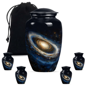 Galaxy Medium Urn For Ashes Teardrop, Heart Cremation Urn