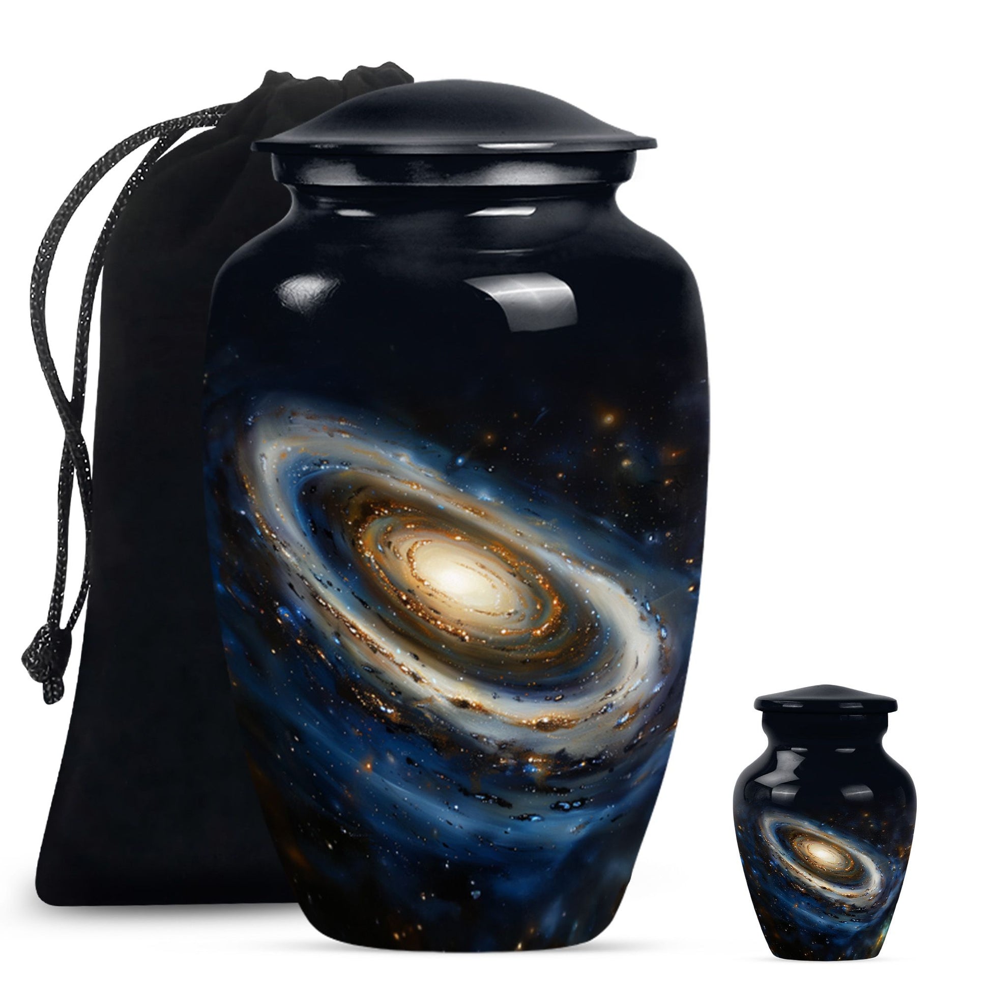Galaxy Medium Urn For Ashes Teardrop, Heart Cremation Urn