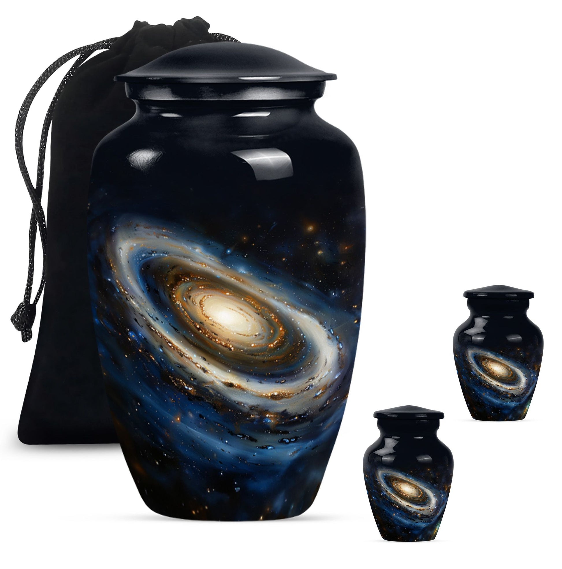 Galaxy Medium Urn For Ashes Teardrop, Heart Cremation Urn