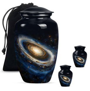 Galaxy Medium Urn For Ashes Teardrop, Heart Cremation Urn
