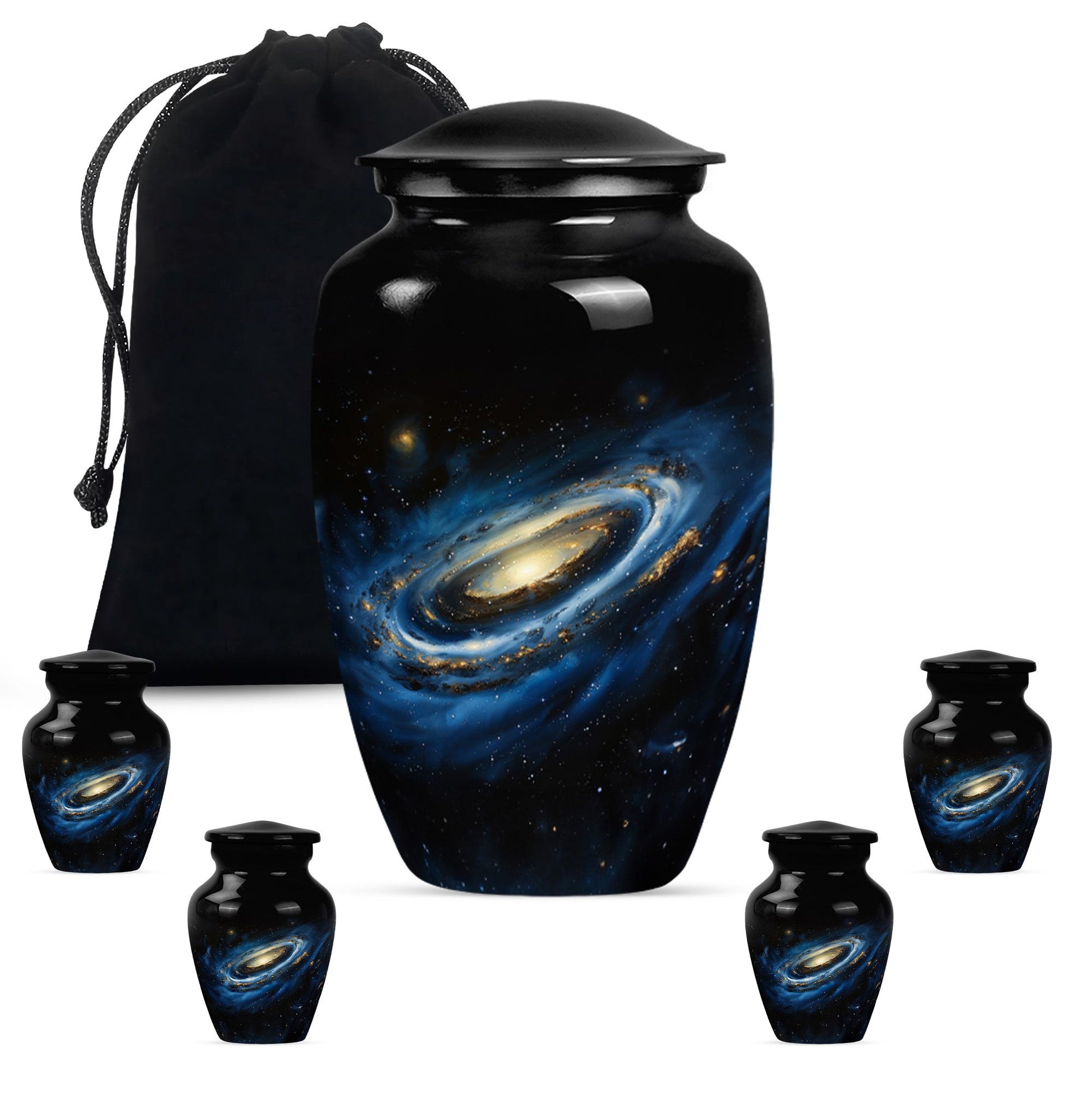 Galaxy Cremation Urns For Ashes For Women Teardrop, Heart Shape Urn