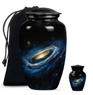 Galaxy Cremation Urns For Ashes For Women Teardrop, Heart Shape Urn