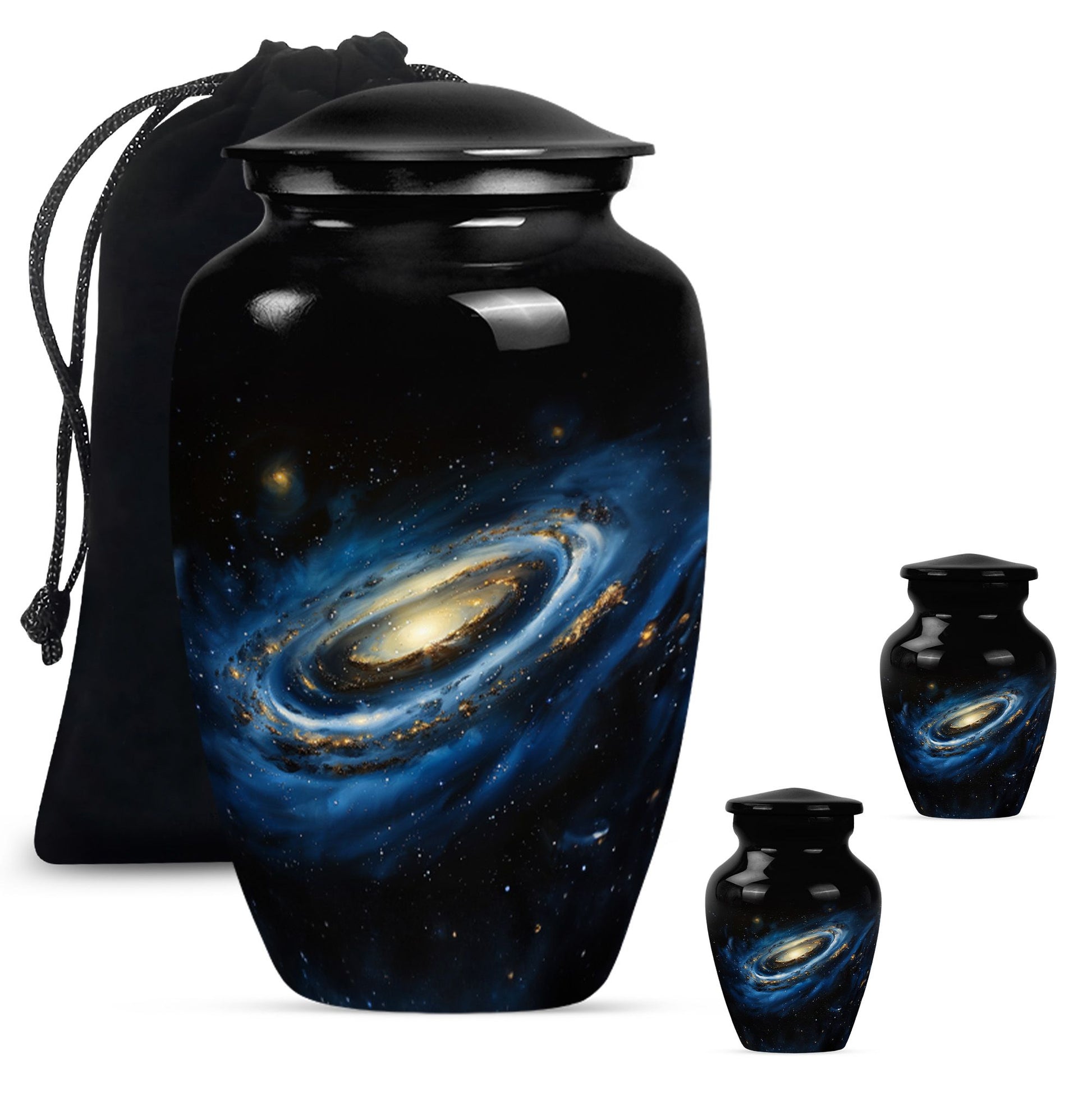 Galaxy Cremation Urns For Ashes For Women Teardrop, Heart Shape Urn