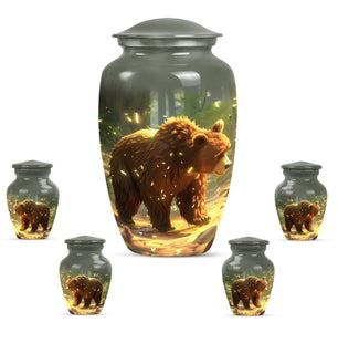 Bear Cremation Urns For Burial Teardrop, Heart Shape Urn