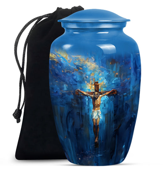 Jesus Theme Large Urn 10 Inch