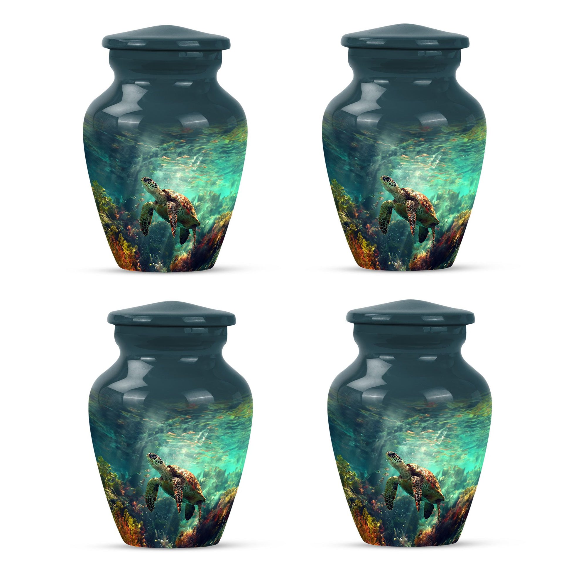 Tortoise Theme 3 Inch Keepsake Pack of 4