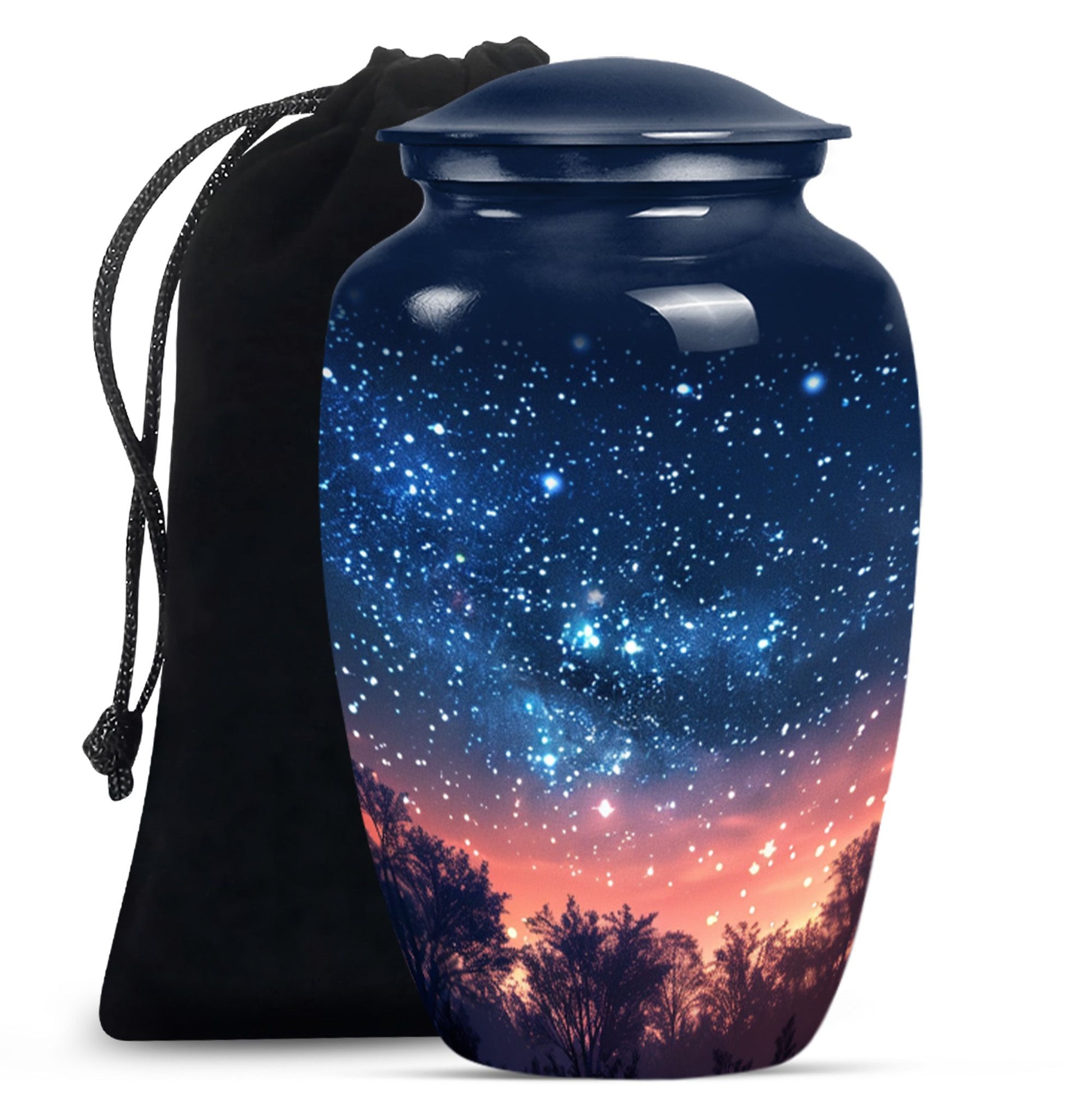 Majestic Sky Theme Large Urn 10 Inch