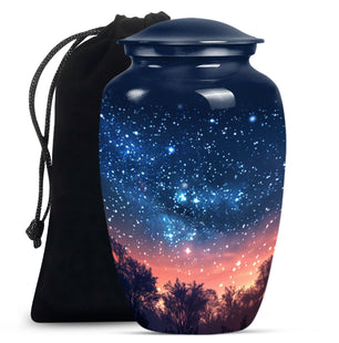 Majestic Sky Theme Large Urn 10 Inch
