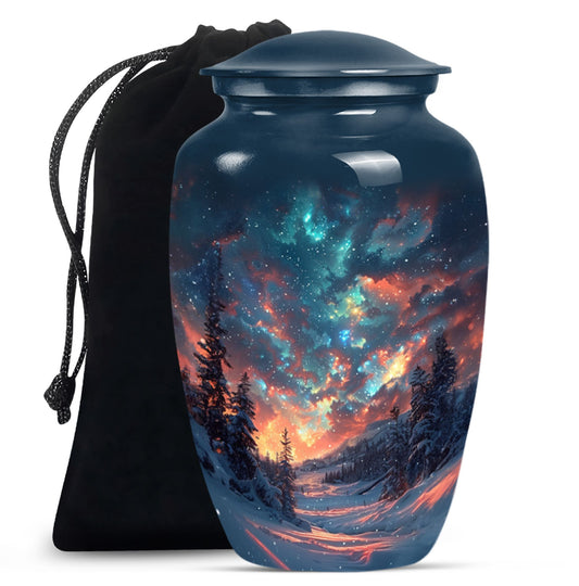 Majestic Sky Theme Large Urn 10 Inch