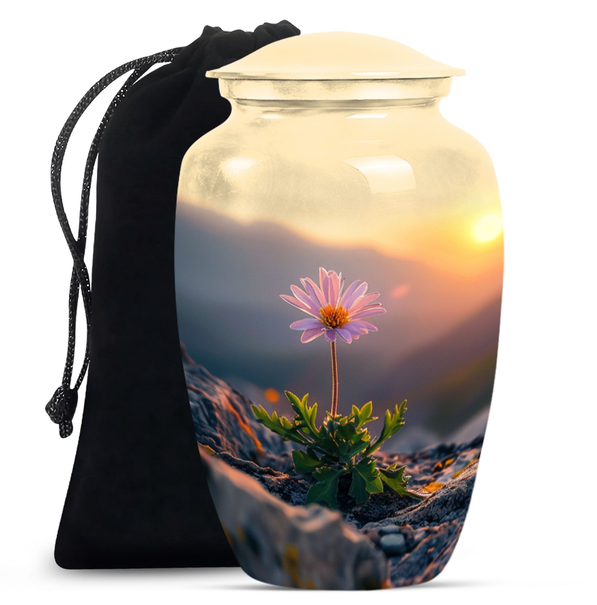 Flower Theme Large Urn 10 Inch
