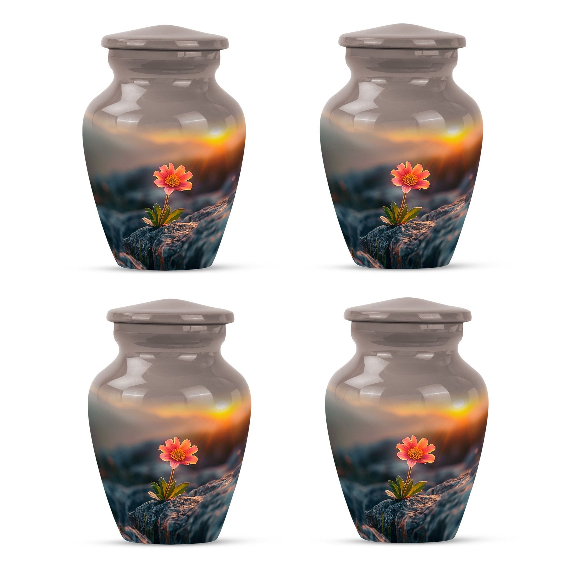 Flower Theme 3 Inch Keepsake Pack of 4