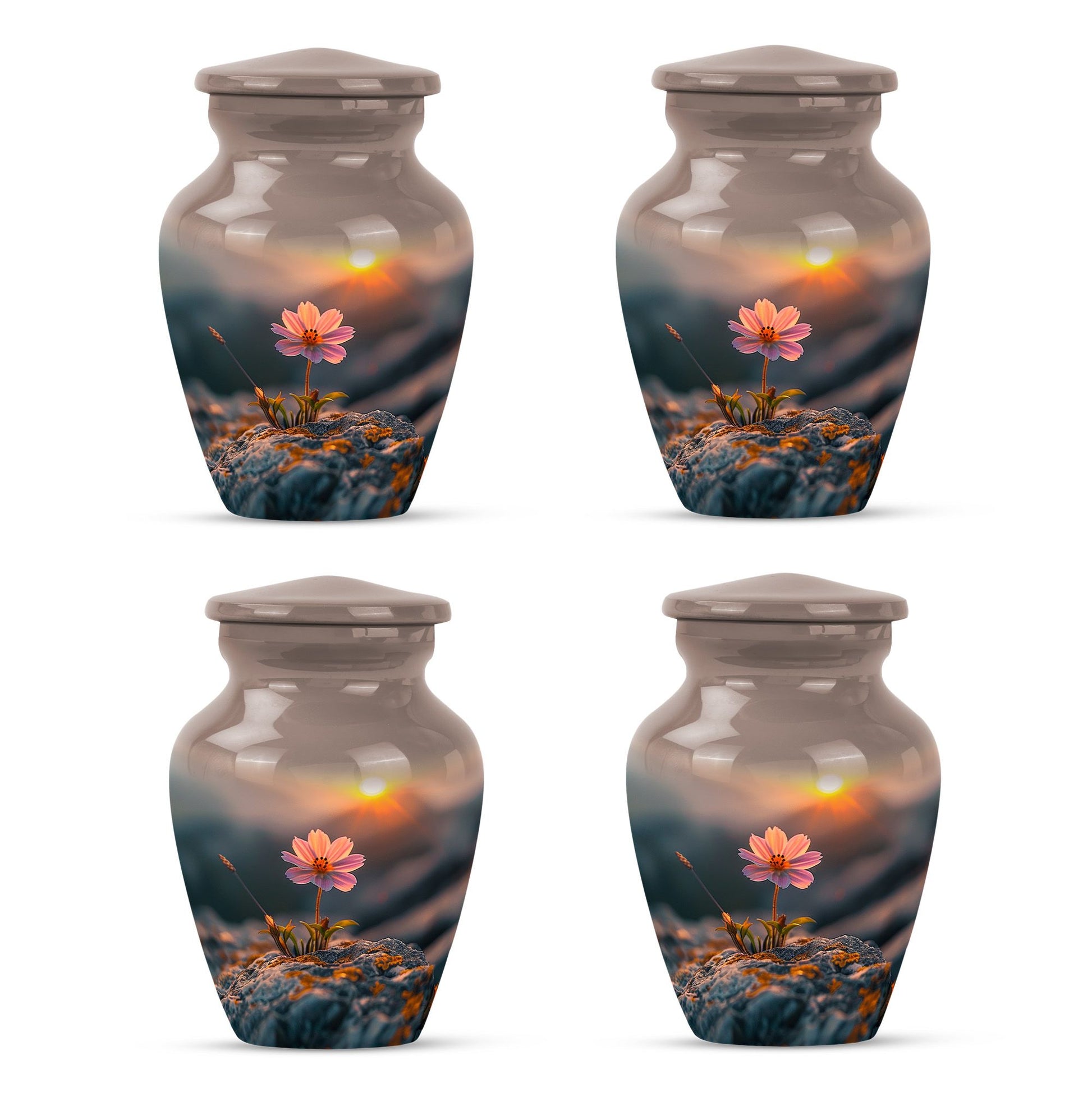 Flower Theme 3 Inch Keepsake Pack of 4