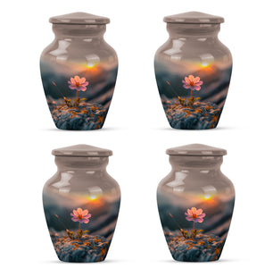 Flower Theme 3 Inch Keepsake Pack of 4